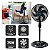 VENTILADOR DE COLUNA 40 CM PRETA COM 6 HELICE 127V - Imagem 2
