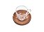 XÍCARA DE CAFÉ C/PIRES MADEIRA TECA 75ML - Imagem 1