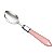 CONJUNTO 6 COLHERES P/SOBREMESA DE AÇO INOX C/CABO DE PLASTICO MOTHER PEARL ROSA 19,5CM - Imagem 1