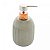 PORTA SABONETE LIQUIDO DE CERAMICA GRANILITE LINES CINZA 430ML - Imagem 4