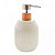 PORTA SABONETE LIQUIDO DE CERAMICA GRANILITE LINES BRANCO VANILLA 430ML - Imagem 1