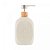 PORTA SABONETE LIQUIDO DE CERAMICA GRANILITE BATH BRANCO 430ML - Imagem 1