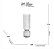VASO EM VIDRO CANELADO CLEAR CILINDRO EUROPEU 5X17CM - LILIAN GIFT DESIGN - Imagem 3