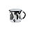 CANECA AGATA EWEL 06 - DECORADA MARMORIZADO (PRETA) - 160ML - Imagem 1