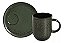 Caneca Coup Stoneware Com Pires Greenery 330ml Porto Brasil - Imagem 1