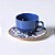 Conjunto Com 6 Xícaras De Chá Com Pires Coup Asteca 260ml Off-white E Azul Porto Brasil - Imagem 2