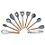 Jg 12 Pc Utensilios Silicone Cinza Cabo Madeira C Suporte - Imagem 3