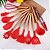 Jg 12 Pc Utensilios Silicone Vermelho Cabo Madeira C Suporte - Imagem 3