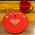 Prato Cerâmica Lovely Vermelho 19cm - Imagem 3