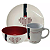 Kit Caneca, Bowl E Prato De Sobremesa Cerâmica Branco - Imagem 1