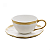 Xicara De Cha De Porcelana Dubai Branco E Dourado 200ml - Imagem 4