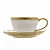 Xicara De Cha Dubai 200ml Porcelana Branco e Dourado Wolff - Imagem 5