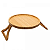 Tábua Redonda Dobrável Bambu Sofá 25x25cm - Lyor - Imagem 1