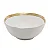 Bowl Dubai Porcelana Branco e Dourado 15,5cmX7cm Wolff - Imagem 1