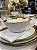 Bowl Dubai Porcelana Branco e Dourado 15,5cmX7cm Wolff - Imagem 2