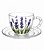 Xícara de Café com Pires Lavanda Hand Painting 80ml Lyor - Imagem 1