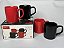 KIT 4 XÍCARAS CANECAS CAFÉ 90ml VERMELHO E PRETO - INDIAN - Imagem 1