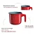 FERVEDOR LEITEIRA CERAMICA COLORSTONE VOLCANO VERMELHO 14cm EURO 1,9L - Imagem 3