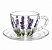 Xícara de Chá com Pires Lavanda Hand Painting 220ml Lyor - Imagem 1