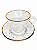 Jogo 4 Xicaras De Café 90ml Com Borda Dourada Abazzia Wellmix - Imagem 4