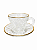 Jogo 4 Xicaras De Café 90ml Com Borda Dourada Abazzia Wellmix - Imagem 5