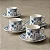 JOGO 4 XICARAS CAFE COM PIRES HORTENSIA 90ml AZUL - Imagem 1