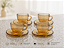 Jogo 4 Xícaras De Café 90ml Âmbar Com Pires Parruchieri Wellmix - Imagem 1