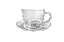 Jogo 4 Xícaras De Café 90ml Com Pires De Vidro Parruchieri Wellmix - Imagem 4