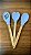 Kit 3 Colheres Silicone Azul Cabo De Madeira Casíta - Imagem 6