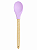 Kit 2 Colheres Silicone Rosa Cabo De Madeira Casíta - Imagem 3