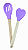 Kit 2 Colheres Silicone Roxo Cabo De Madeira Casíta - Imagem 1