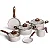 Jogo de Panelas 6 Peças Antiaderente Ceramic Life Vanilla Brinox - Imagem 1