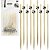 Kit Garfinho Palito Petisco 12cm Bola Futebol 50 Peças Bambu - Imagem 1