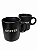 Jogo 2 Canecas de Ceramica 200ml Preto Domy Coffee Wellmix - Imagem 1