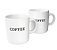 Jogo 2 Canecas de Ceramica 200ml Branca Domy Coffee Wellmix - Imagem 1