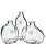 Kit 3 Vasos Organics Vidro Decor Wolff Transparente - Imagem 1