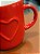 Caneca Heart 170ml Coração Vermelho Cerâmica Lyor - Imagem 3