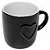 Caneca Heart 170ml Coração Preto Cerâmica Lyor - Imagem 1