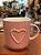 Caneca Heart 170ml Coração Rosa Cerâmica Lyor - Imagem 4