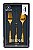 Faqueiro 12pc Berna Dourado Aço Inox Wolff Gift Box - Imagem 1