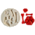Forma de Silicone - Mini Ossinho e Patinha Dog 4 cav - Imagem 1