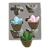 Forma de Silicone - Mini Vaso com Cacto Cute 3 cav - Imagem 1