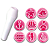 Kit Carimbos Fundo Do Mar Rosa Bebê - 9 Pc - Imagem 2