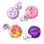 Kit Carimbos Unicórnio Rosa Bebê (2 Cm) - 7 Pc - Imagem 1