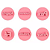 Kit Carimbos Desejos Rosa Bebê (2 Cm) - 7 Pc - Imagem 2