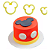 Cortador Ratinho P c/3 Pçs (Mickey) - Imagem 1