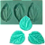 Forma de Silicone - Folha Hortelã M 3 cav - Imagem 1