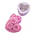 Forma de Silicone - Coração 3 Flores - Imagem 1