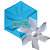 Forma Silicone Mod 47 - Flor de Jasmim 35x35 - Imagem 1