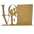Porta Retrato Love MDF Cru mod 1 - Imagem 1